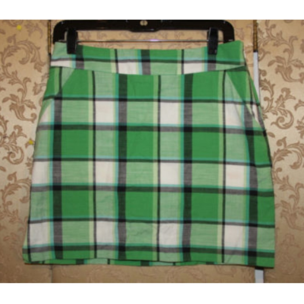 Loudmouth Ladies Green Plaid Skort Skirt 6